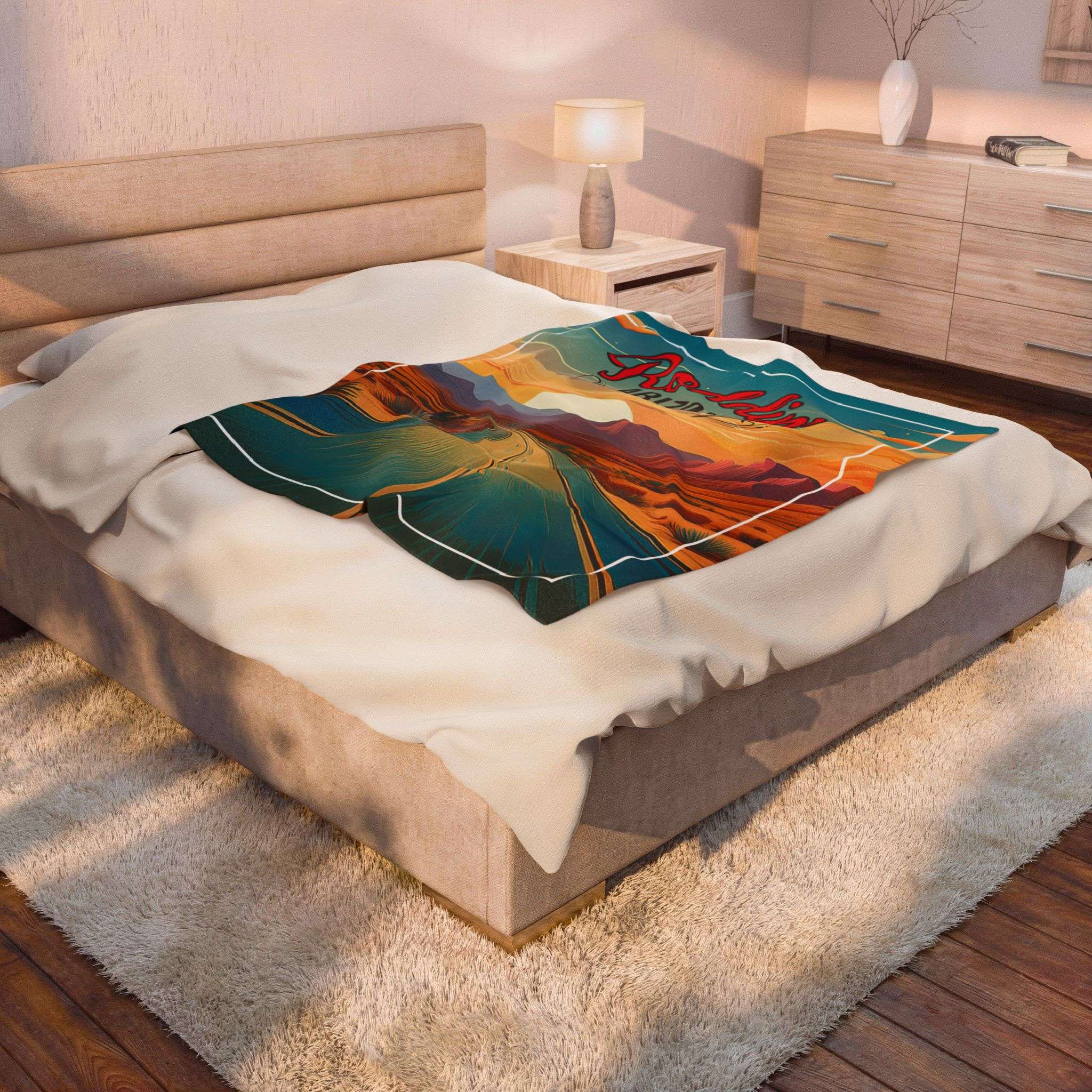 Cozy Vintage Roddin' AZ Velveteen Plush Blanket - Image 3