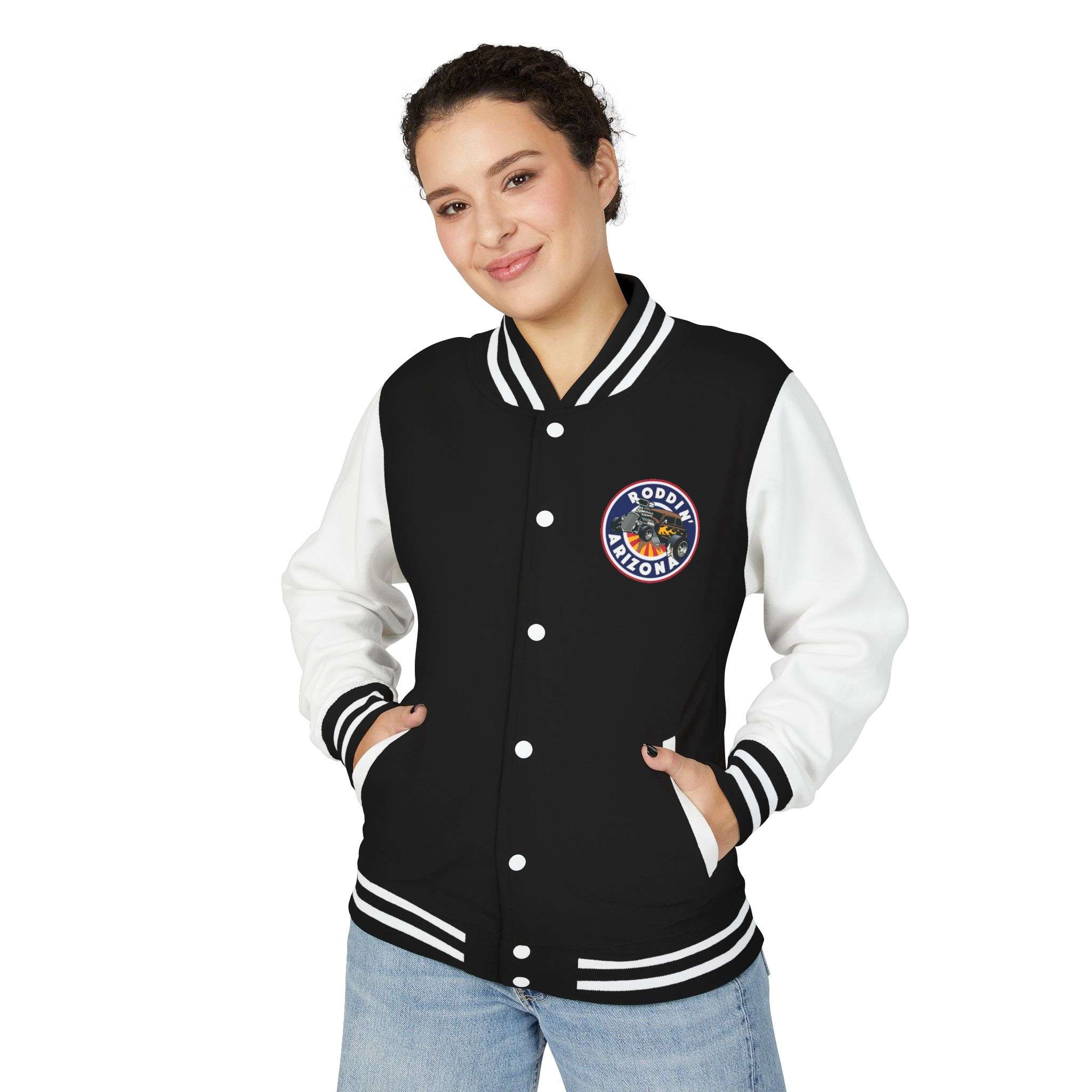 Retro Roddin' Unisex Letterman Jacket - Image 3