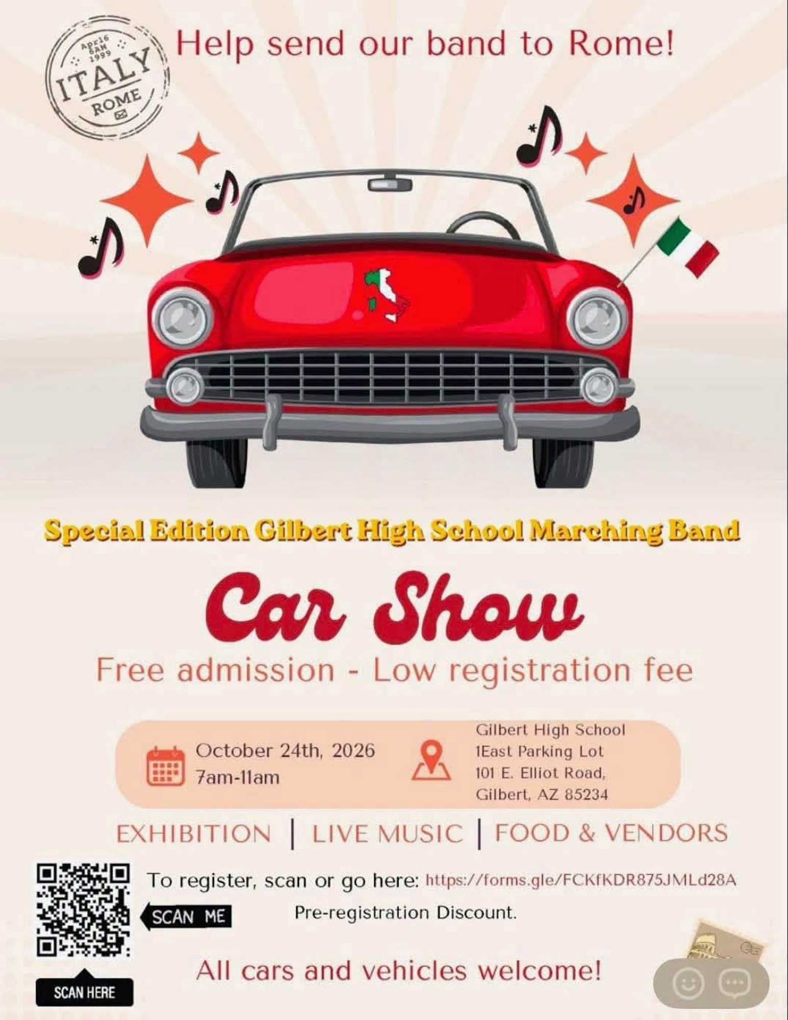 Official event image for GHS Marching Band Car Show